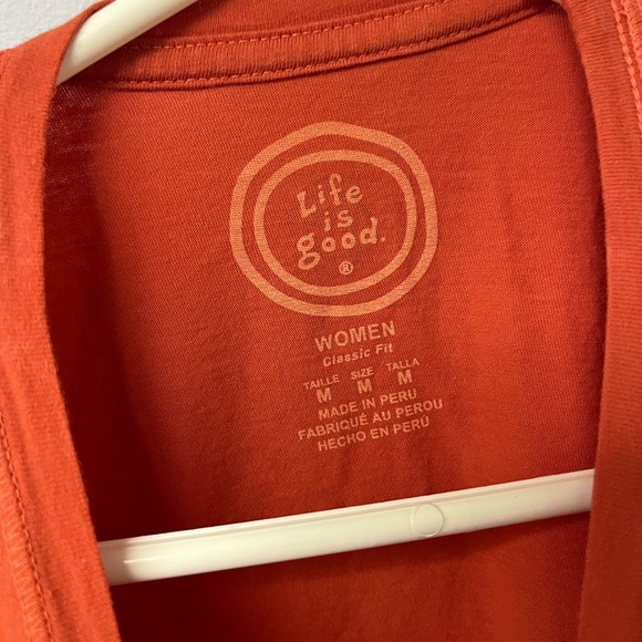 Life is good surf board Orange Graphic T-Shirt - Picture 2 of 3